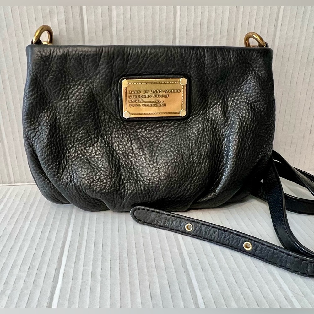 Marc by Marc Jacobs Classic Q Percy Black Leather Crossbody Bag